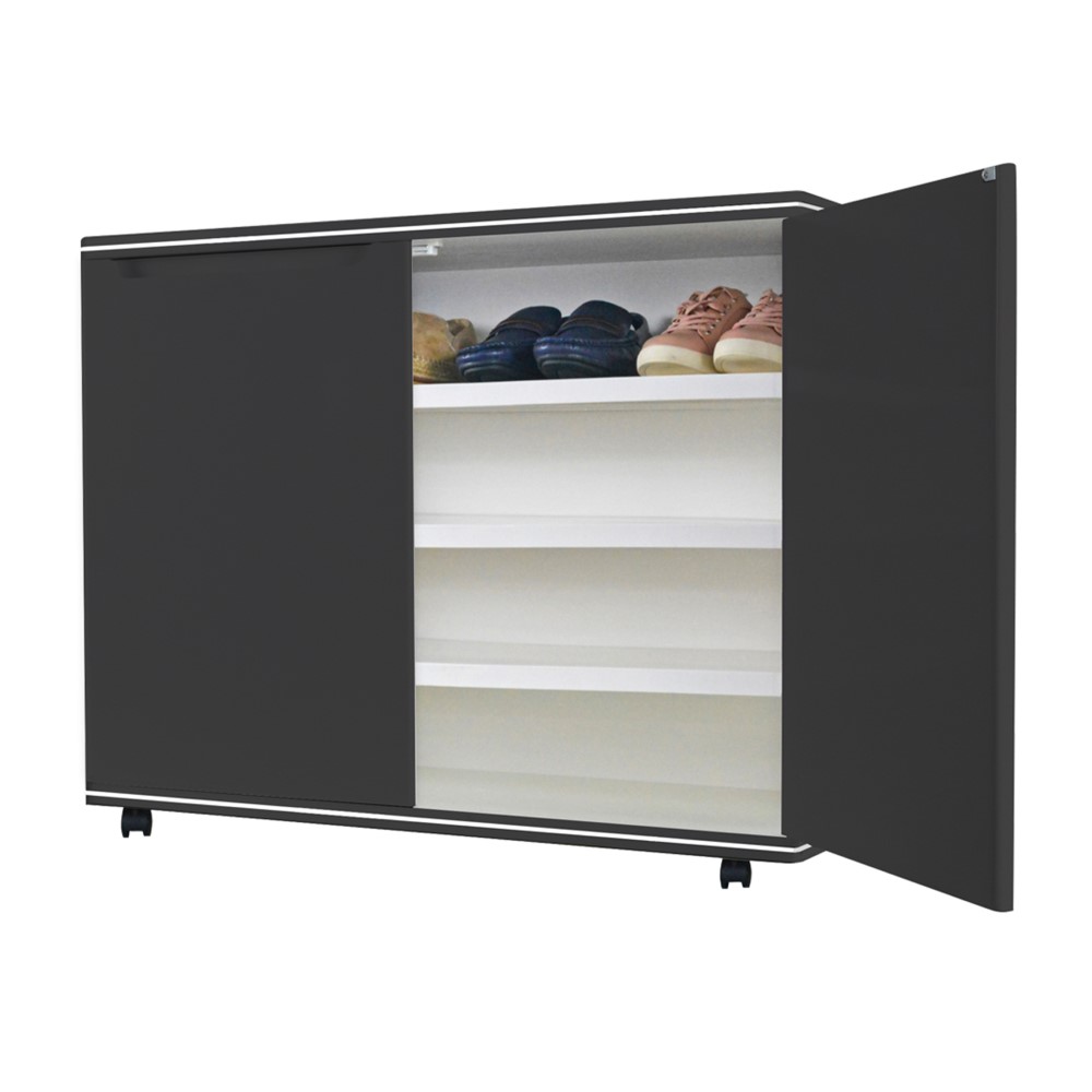 SHOE CABINET CURVE 4 TIERS - GREY_2